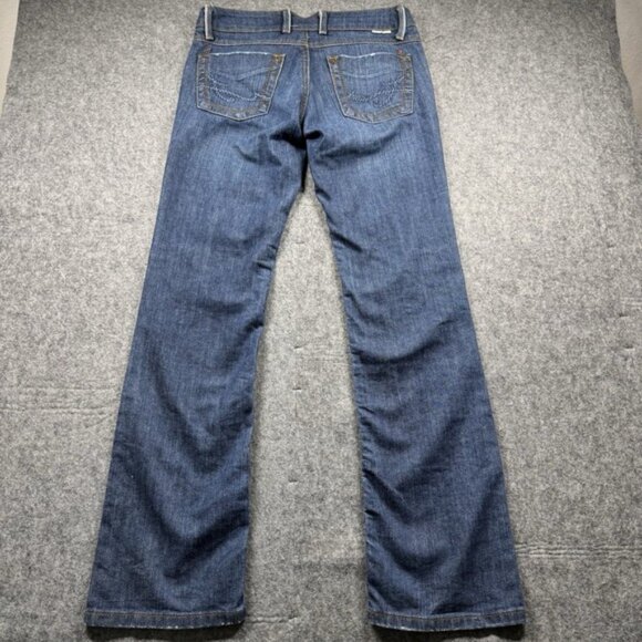 Fragile Jeans Womens Sz 7 Bootcut Low‎ Rise Distressed Denim Medium Wash Retro - Picture 3 of 8